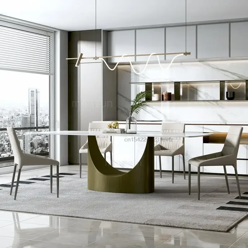 

Modern Minimalist Creative Dining Table Dining Tables Combination Classic Italian Design Large Mesa De Cocina Hotel Furniture