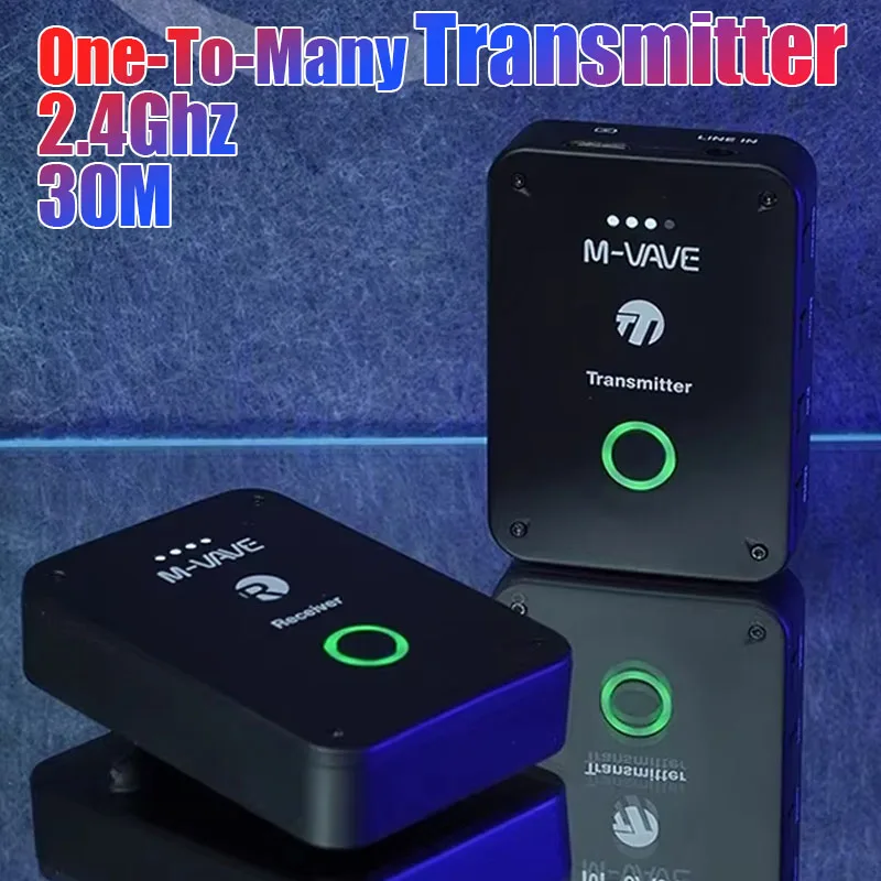 One-To-Many Transmitter LED Light Indicator 2.4GHz Wireless Ear Return Monitoring Transmission System Stereo Mono Audio Receiver