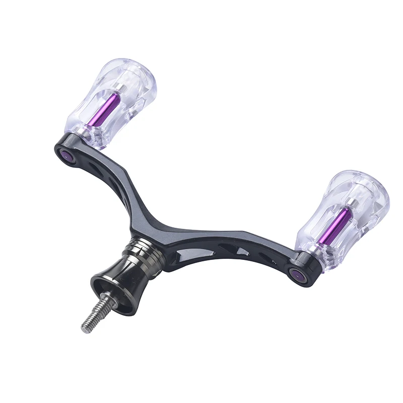Manivelle Lizard Carbon à deux boutons pour moulinet spinning - Pièces personnalisées pêche