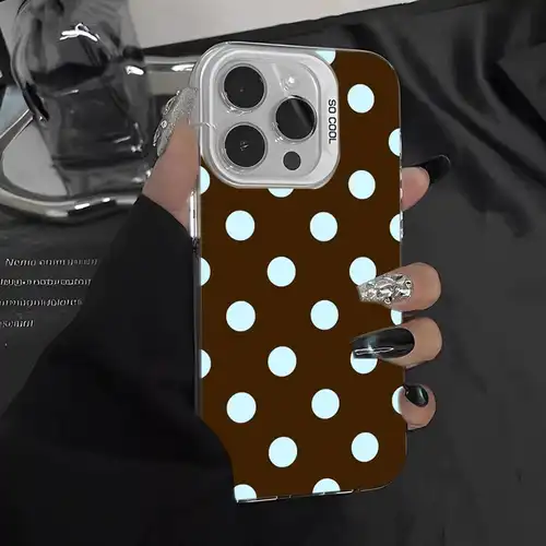 Simple Black White Polka Dot Phone Case For iPhone 16 15 14 13 12 11 Pro Max 17 Plus Colorful Cover - Image 9