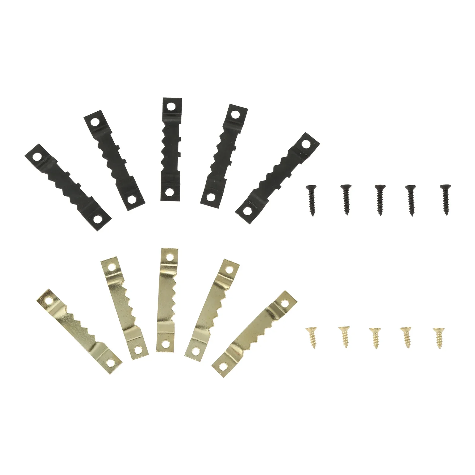 Gold/Black Sawtooth Picture Frame Hanger 20Pcs Wedding Photo Wall Mount Art Work Oil Painting Mirror Saw Tooth Hooks with Screws wall hooks,picture frame hangers,hanging hooks