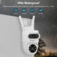 FUERS 5K 10MP double objectif caméra IP Tuya sécurité à domicile intelligente suivi automatique alarme sans fil WIFI CCTV Surveillance caméra extérieure 4