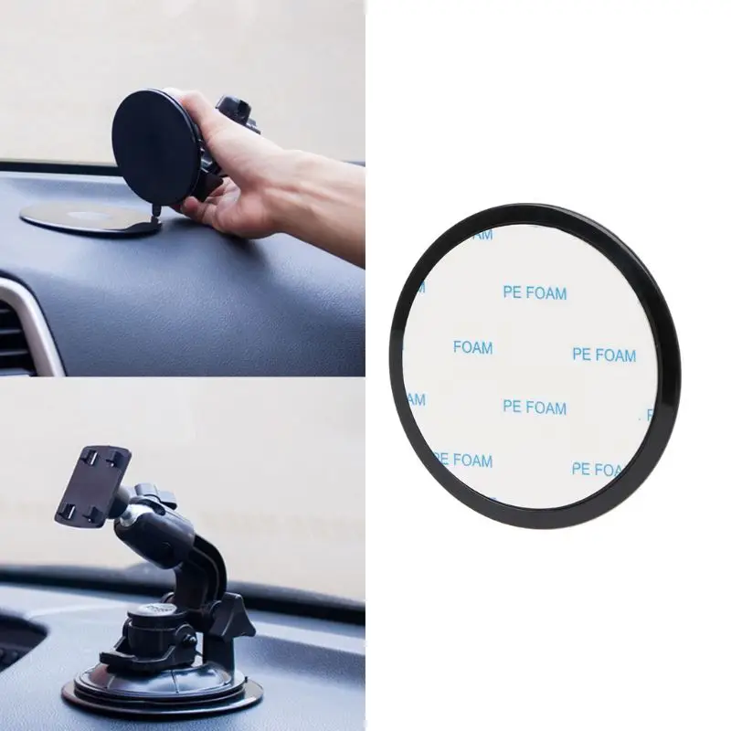 padle tiltrækkende Ledningsevne 1pc 78mm Round Black Car Dashboard Suction Cup Mount Base Adhesive Disc For  Phone Tablet GPS Stand Holder _ - AliExpress Mobile