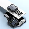 20000mAh Solar Move Power Bank Super Fast Charging USB TYPE C Cable Portable Charger LED Lighting Power Bank For iPhone Samsung 6