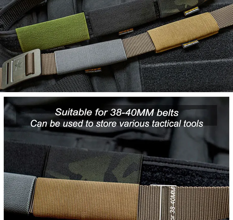 Tactical Waist Belt High Elasticity Tool Cover 38-40mm Belt Concealed Carry EDC Knives Folding Knives Flashlights Holster