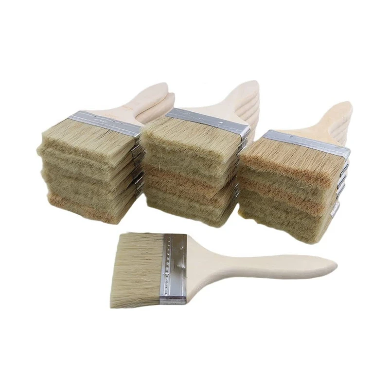 

18 Pack Of 4 Inch (89Mm) Paint Brushes And Chip Paint Brushes For Paint Stains Varnishes Glues And Gesso