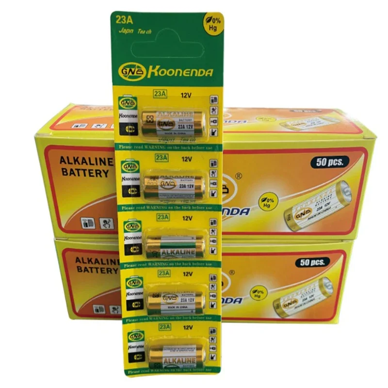 5Pcs / 1 Pacchetto 23A 12V Batteria Alcalina Campanello Remoto Porta Del Garage A23 A-23 Gp-23A Rv08 Lrv08 E23A V23Ga