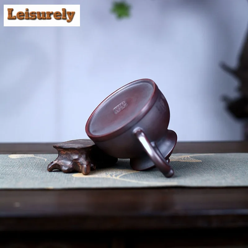 180ml Yixing Purple Clay Teapots Handmade Palace Lantern Pot Raw Ore Antique Red Mud Kettle Chinese Zisha Tea Set Tea Ceremony