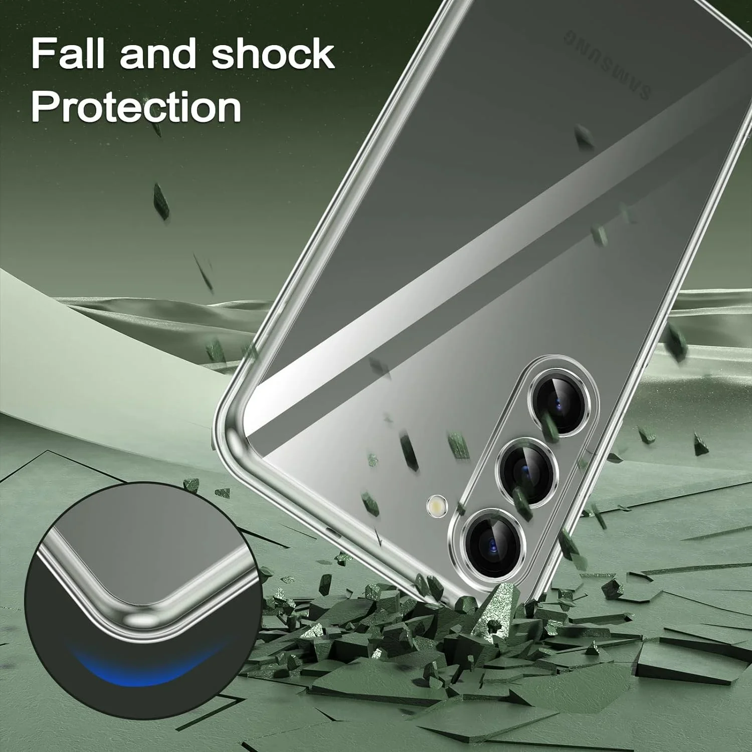 Clear Silicone Soft Phone Case Cover, Transparent Protective Back Cover, Shock-Absorbent Gel Shell