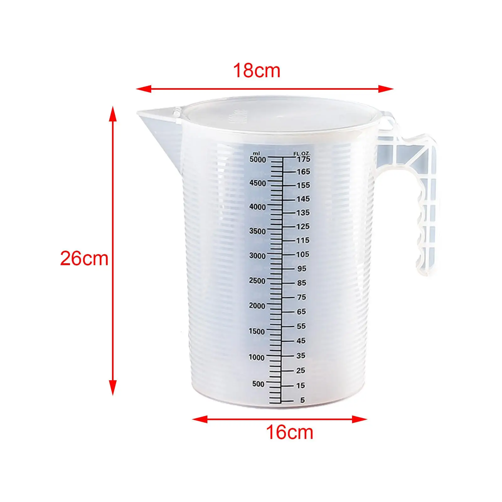 Plastic Pitcher 5000ml Clear with Lid for Restaurant Cold Beverage Milk