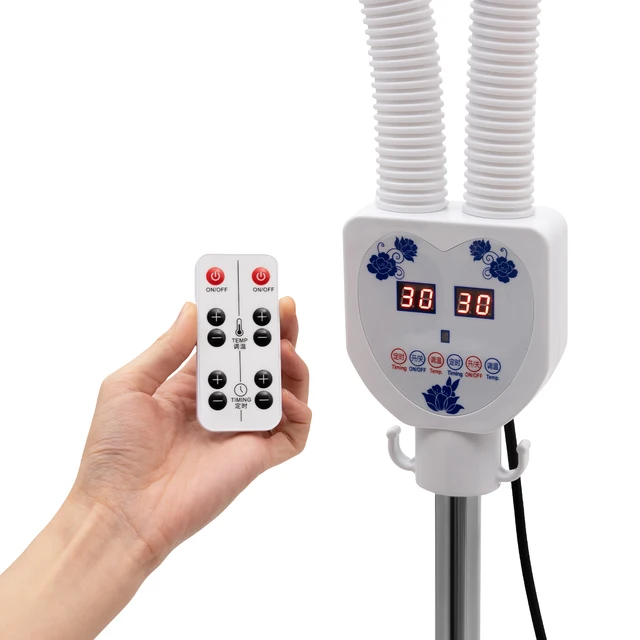 AOAPUMM Infrarood lamp 275 W Dual Head infrarood lamp 360° draaibare basis met afstandsbediening temperatuur instelbaar therapeutisch rood licht