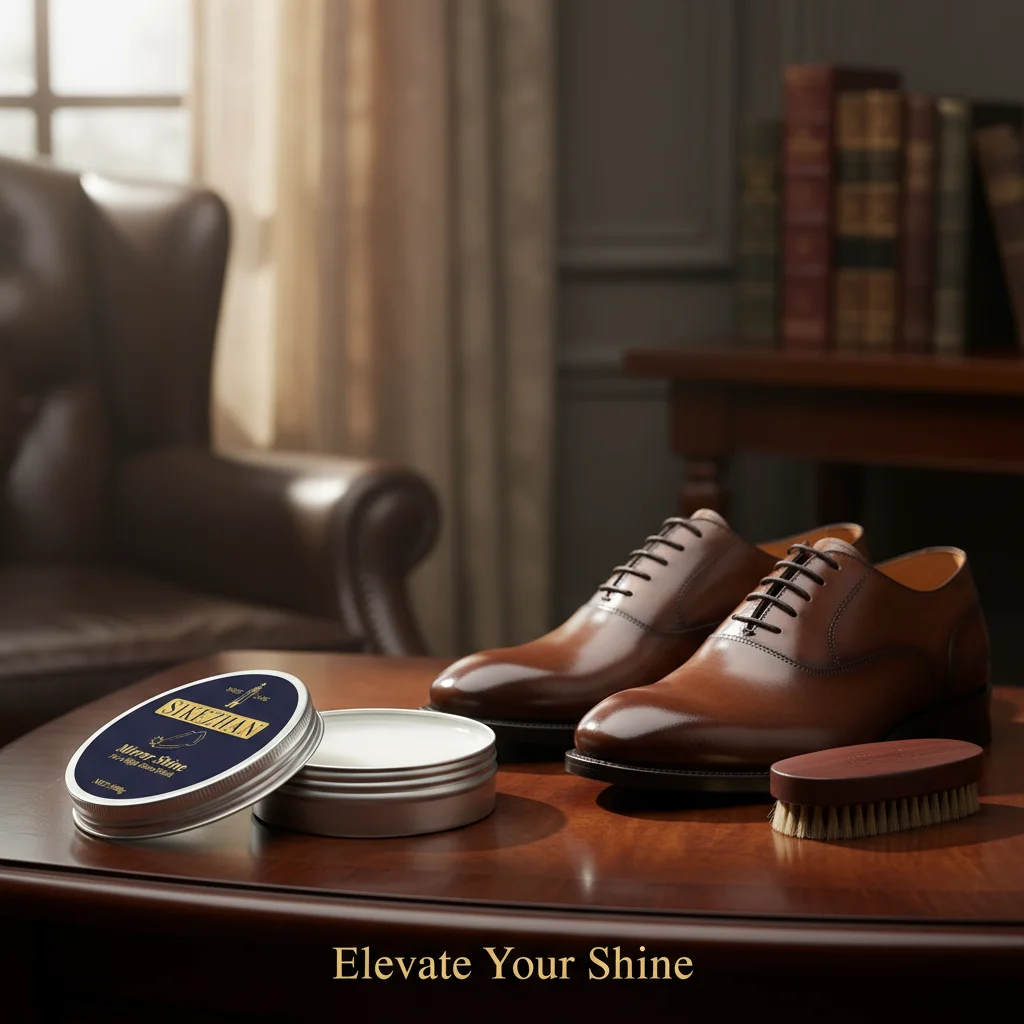 Description Picture 4 of itemLuxury Leather Shoe Polish Cream â€“ Mirror Shine, High Gloss Finish, Premium Shoe Care for Dress Shoes and Boots