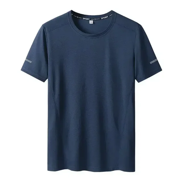 Camiseta de secado rápido para hombre, camisa de manga corta con cuello redondo, talla grande 5XL/6XL - Imagen 4