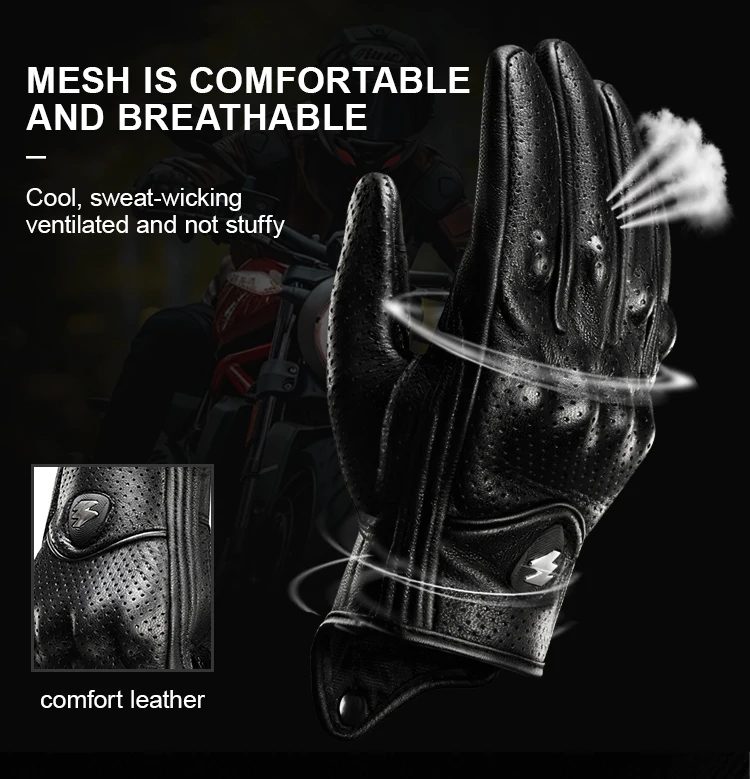 S-3XL ���� �� ��Ƽ�� ���� ������� �尩 ���� ���� ������ Guantes ��ġ ��ũ�� Anti-slip Retro Motobiker Luvas