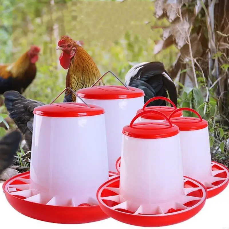 Automatic Chick Feeder Hanging Chicken Dispenser Durable Plastic 1.5kg 3kg 6kg Feeding Supplies for Poultry