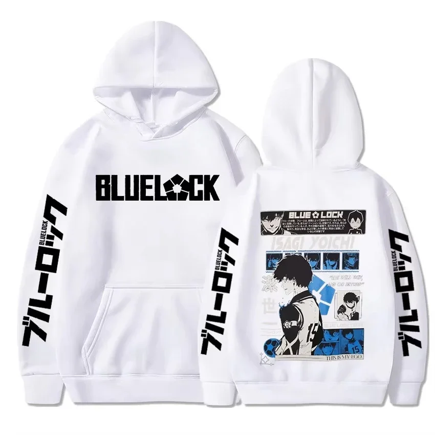 Anime Blue Lock Graphic Hoodie - Men's Casual Pullover Sweatshirt