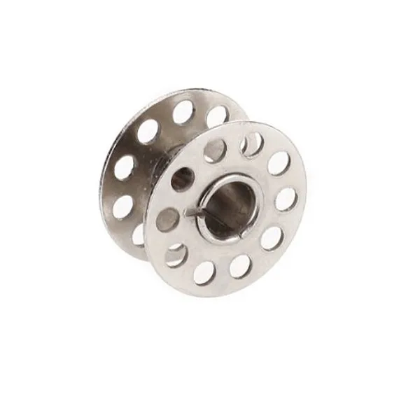 10Pcs 재봉틀 금속 보빈 하드 메탈 20Mm 직경 노치형 센터 대부분의 국내 모델과 호환 가능 실버