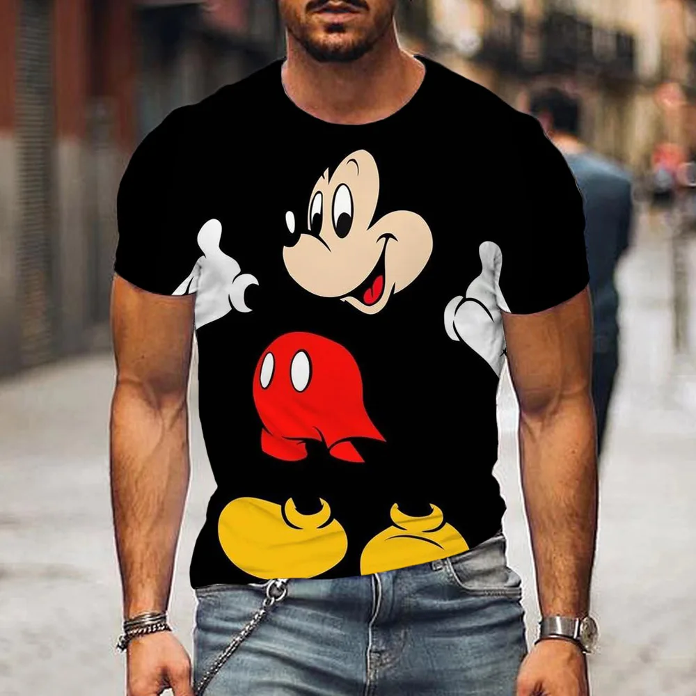 Mickey Mouse Men's T Shirt Disney Cartoon TShirts Male Summer Short Couple T-shirt Cute Funny Tops Tee AliExpress
