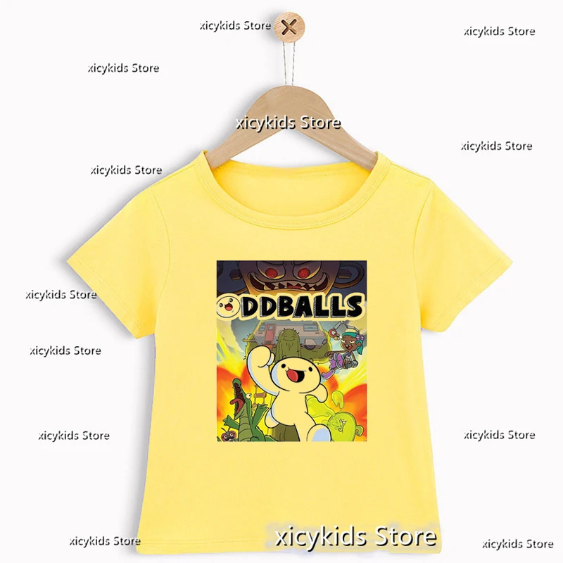 New arrival children's t-shirt animation Oddballs cartoon print t-shirt for  boys cute boy clothes yellow short sleeved tshirt - AliExpress