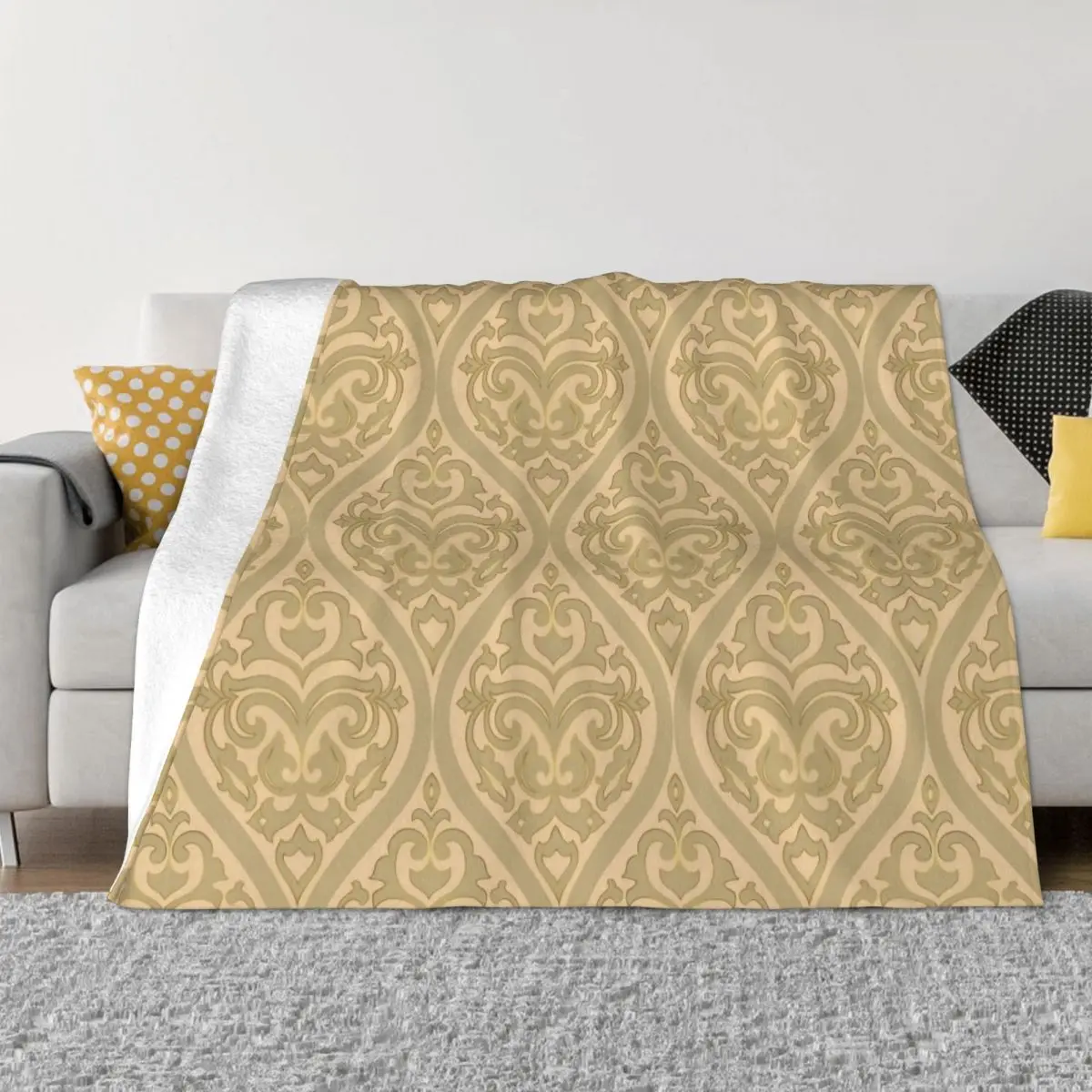 

European Pattern Plaid Blanket Winter Warmth Flannel Fleece Throw Blankets for Bedroom Travel Camping