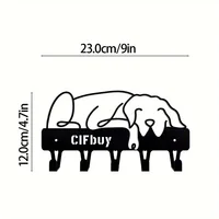 Metal Dog Wall Decor - Minimalist Artwork for Room, Durable Wall Mount, Combines Style as Wall Art & Function as Home Hook 2