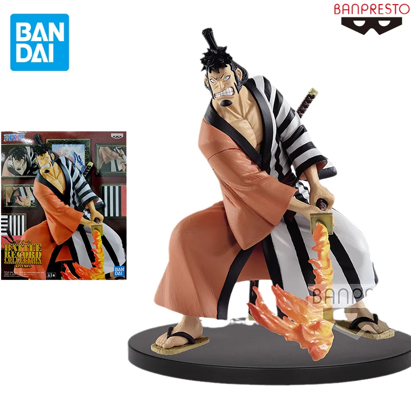

Bandai BANPRESTO Original BRC One Piece Anime Figure Kin'emon Moment of Battle Action Figure Collectible Model Ornaments