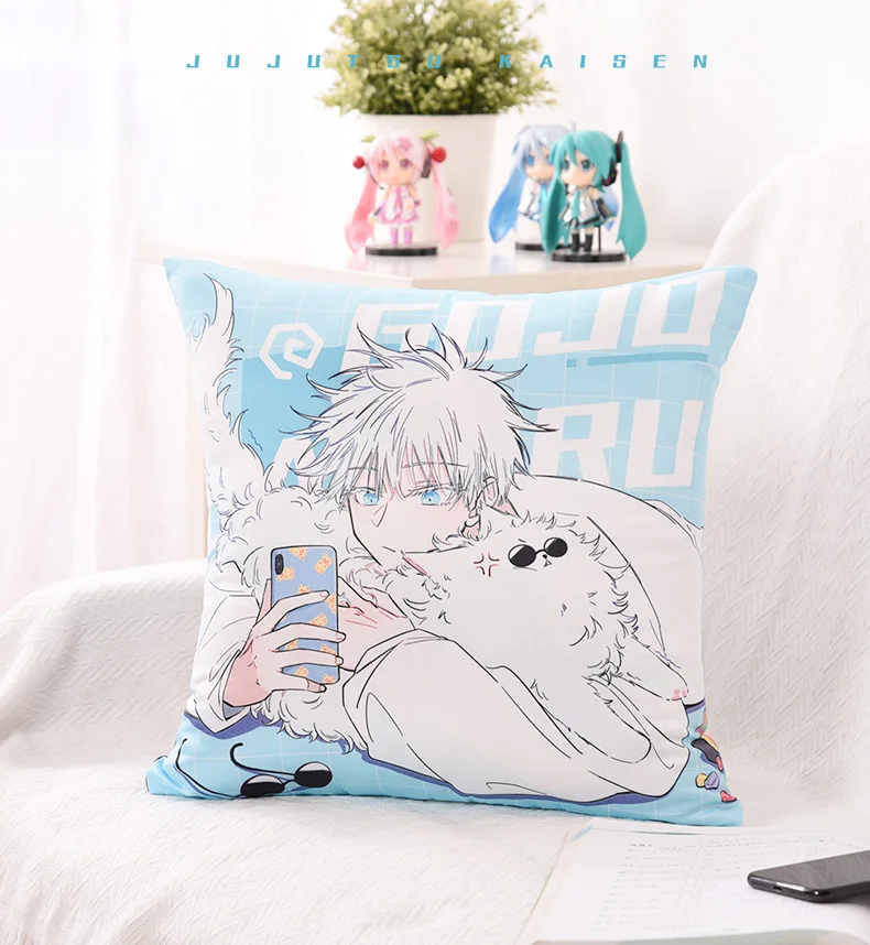 Stuffed Jujutsu Kaisen Gojo Satoru 40cm Pillow Toys for Children Adults Sofa Decor Cushion Cute Gojo Satoru Collectible Gift Toy