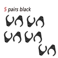 5 pairs Black