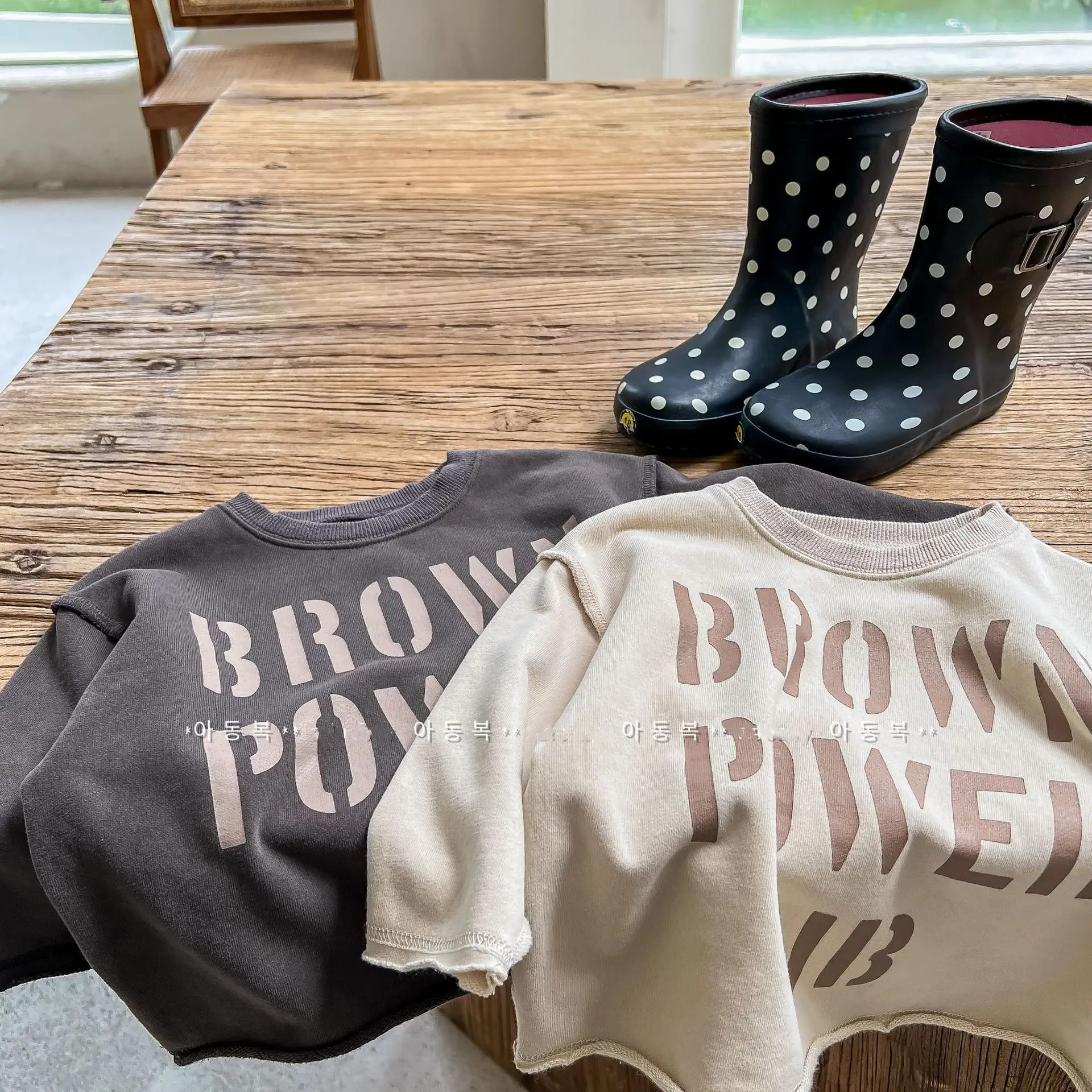 

Хлопковые детские толстовки с длинным рукавом и круглым вырезом, с буквенным принтом, Весенняя Повседневная Уличная одежда в Корейском стиле, махровая Детская толстовка унисекс, 2023