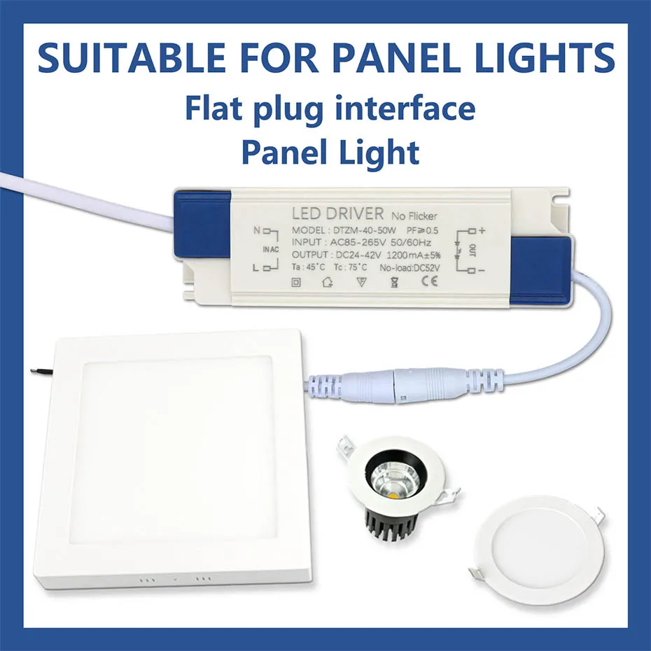 Description Picture 5 of itemLED Driver 40-50W 1200mA AC 110V 220V to DC 24V 36V 42V Lighting Transformer Panel Light Ceilling Lamp Power Supply Adapter