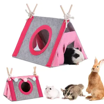 Small Pet Nest Felt Tent Rabbit Nest Hamster House Hamster Cage Large Guinea Pig Cage Guinea Pig Small Animal Bed Accessories 2
