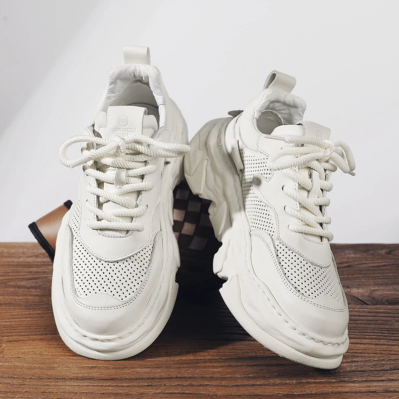 

Damyuan Men's Casual Shoes Breathable Men Shoes Fashion White Training Sneakers Breathable Mesh Lace-Up Shoes Tenis Masculino