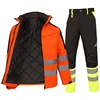Safety Jacket and Pants Set for Winter Hi Vis Workwear Trousers + Jacket Suit High Visibility Reflective Work Clothing Warm 1