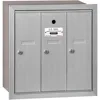 3503ARU Recessed Mounted Vertical Mailbox with 3 Doors and USPS Access, Aluminum 1