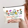 Thank You for Helping Me Grow Custom Name Makeup Bag Personalised Pencil Bags Travel Toiletries Storage Pouch Gifts for Teacher 4