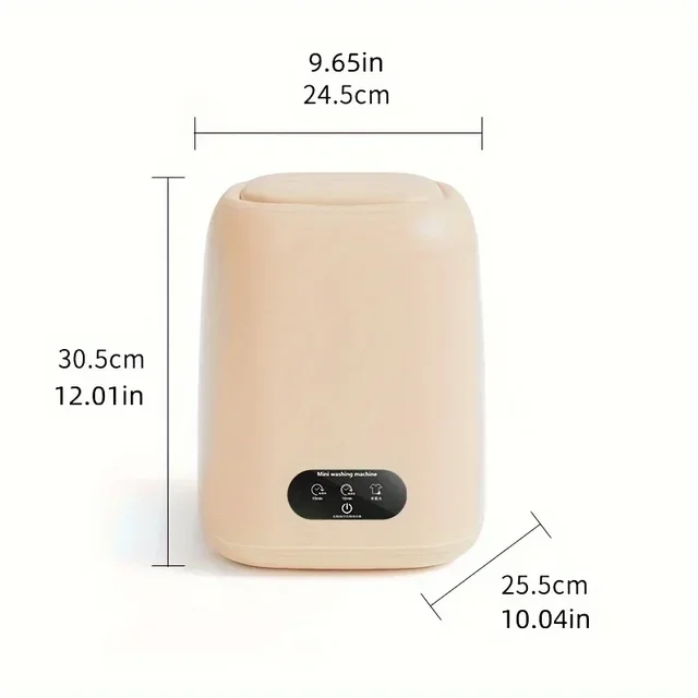 Mini Washing Machine,Portable Electric Laundry Machine with Dual-Use Elution,Silent Operation for Travel & Small Household Items 3