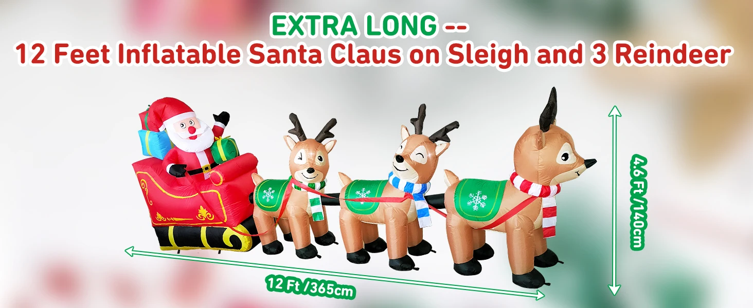 inflatable santa sleigh