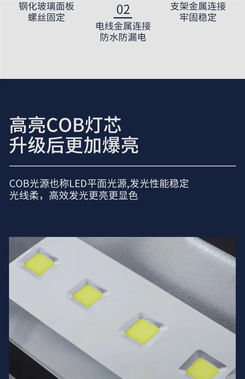 Description Picture 6 of itemled spotlight outdoor lighting outdoor waterproof floodlight engineering high power special strong industrial workshop light