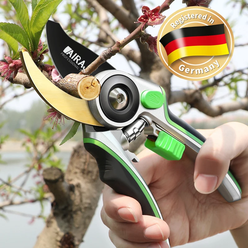 AIRAJ-Durable Poda Shear Ferramentas De Jardim, Labor Saving Scissors, Jardinagem, Planta Pruners ramo afiado, Proteção Ferramentas Manuais