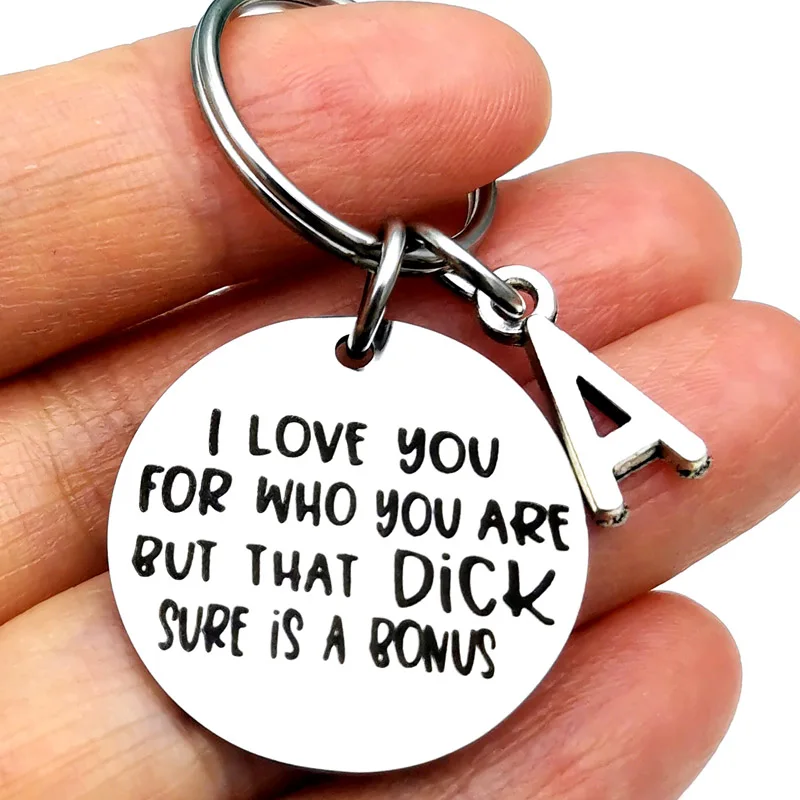 I Love You Funny Keychain Gifts for Boyfriend Fiance Husband, Anniversary Birthday Valentines Day Key Chain Gift