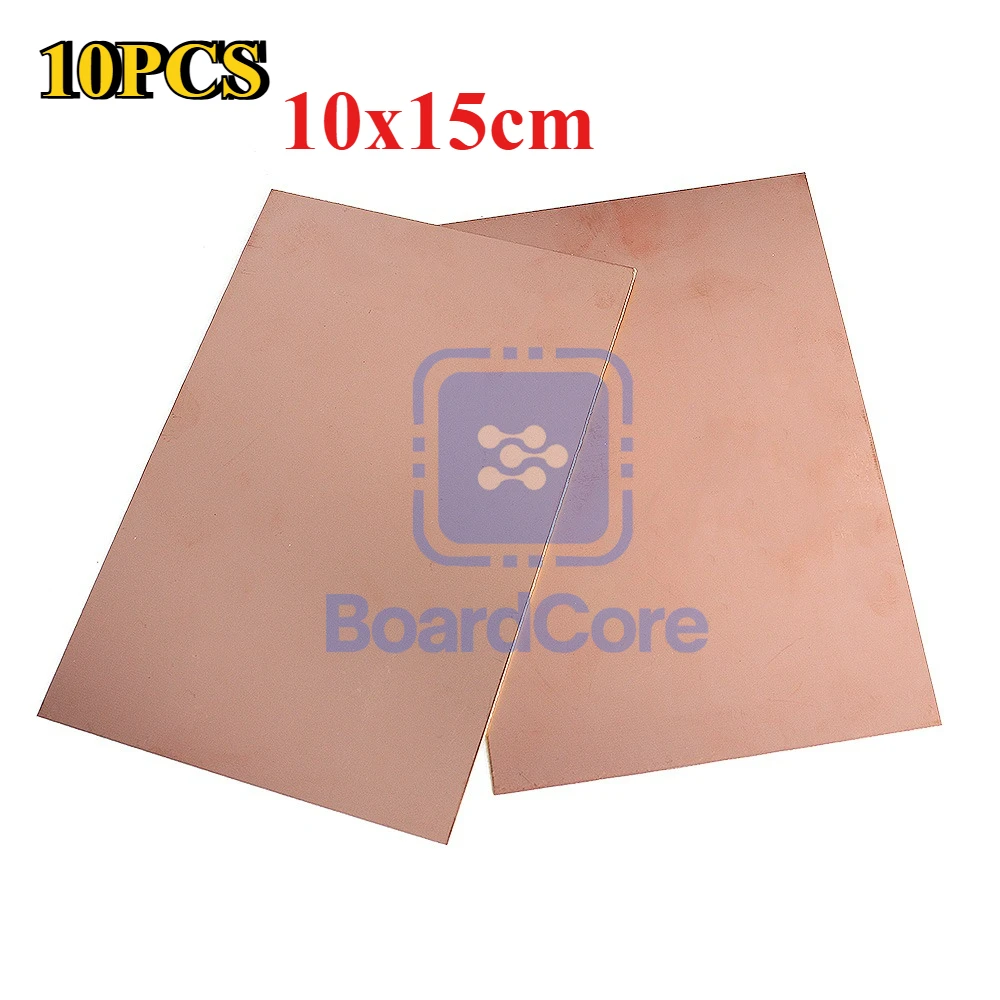 10PCS 10x15cm FR4 유리 섬유 PCB 보드 DIY 프로토타입 회로 프로젝트용 단면 구리 클래드 라미네이트 보드 키트