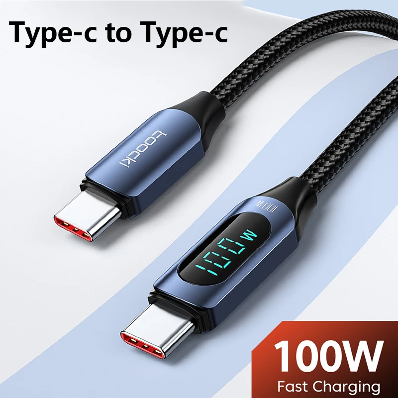 100W Type C To Type C Cable PD Fast Charging Charger USB C To USB C