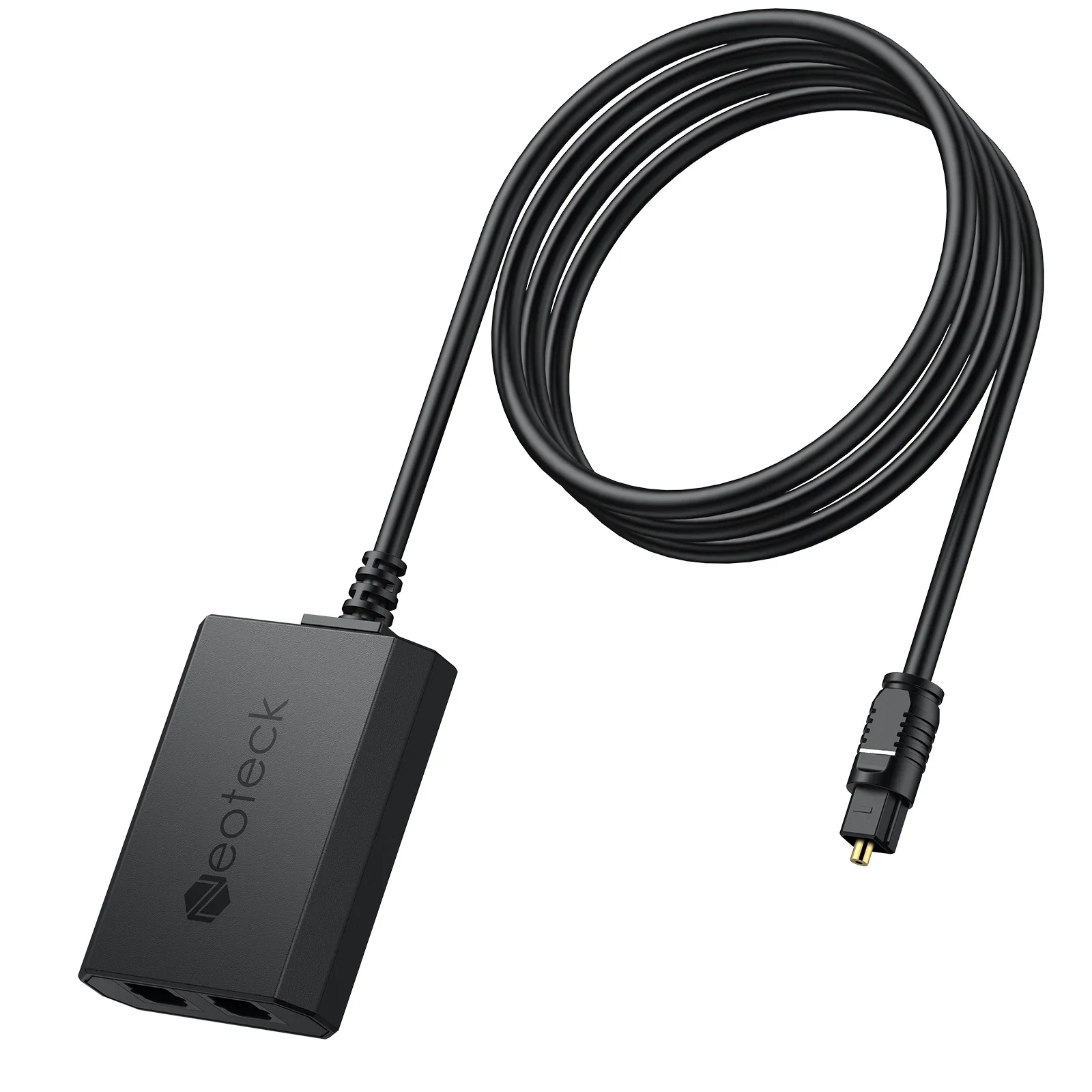 1 In 2 Out Toslink Optical Digital Audio Splitter with 1m Male 3ft Optical Cables Support PCM2.0/DTS/Dolby-AC3 For HDTV PS5 Xbox