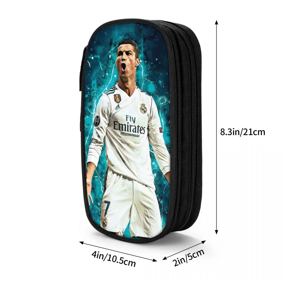Football Ronaldos Pencil Case Cr7 Pencilcases Pen Box for Student Cr7 Soccer Big Pencil Bags School Supplies Stationery 3