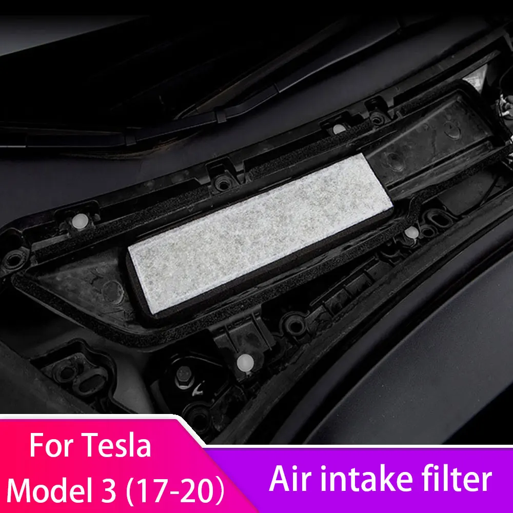 

For Tesla Model 3 17-20 Air intake filter Replacement Dust Prevention Cover Trim 1PC