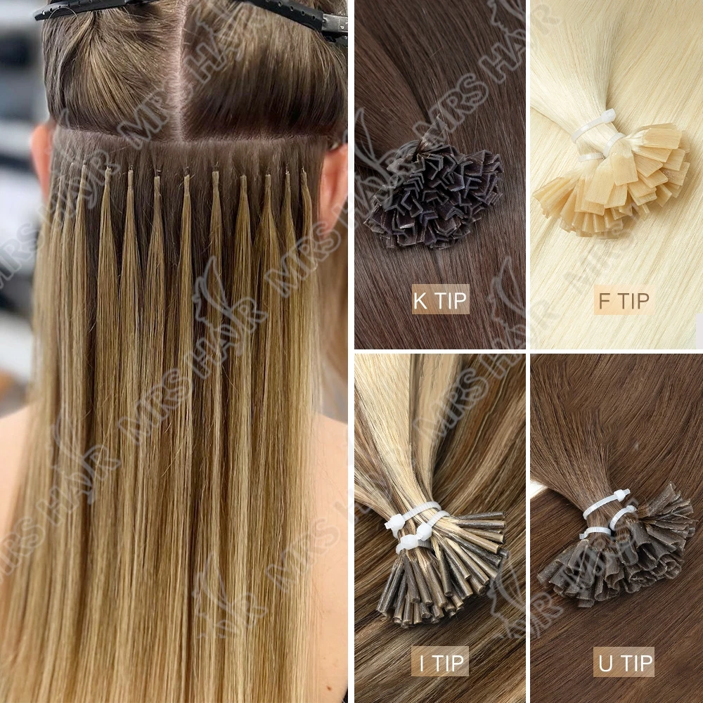 K Tip Hair Extensions Keratin Human Hair Hot Fusion Hair