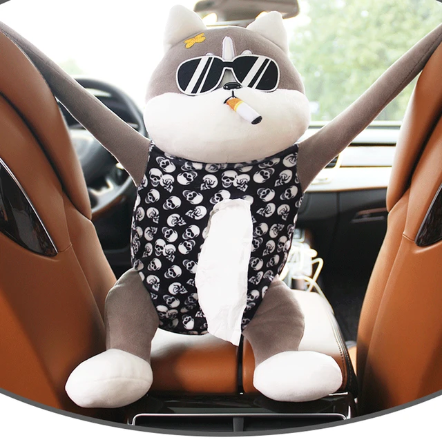 Car Tissue Box Holder,cute Cartoon Tissue Box Multifunction Car Plush Tissue  Box Napkin Holder Hanging Paper Towel Dispenser Tissue Box