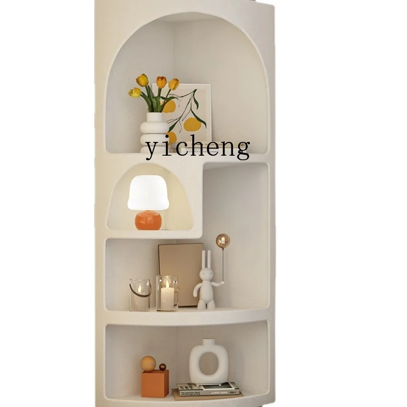 

Zc Integrated Corner Cabinet Living Room Wall Triangle Cabinet Creative Corner Corner Storage Cabinet Storage Rack