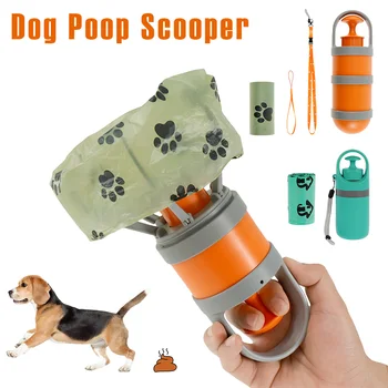 Dog Pooper Scooper Portable Pet Waste Picker with Garbage Bag Handheld Claw Poop Scooper Outdoors Pet Poop Waste Pick-up Cleaner 1