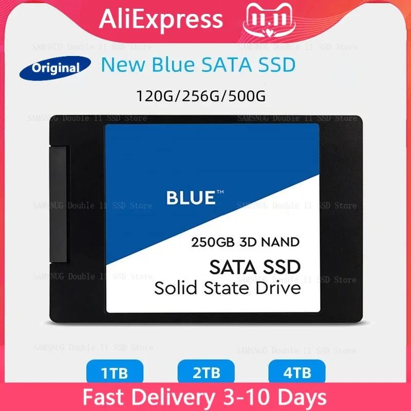 

Original New Blue SSD 250GB Internal Solid State Disque 500GB 1TB 2TB 3D NAND SATA3 2.5" SSD For Laptop NoteBook PC